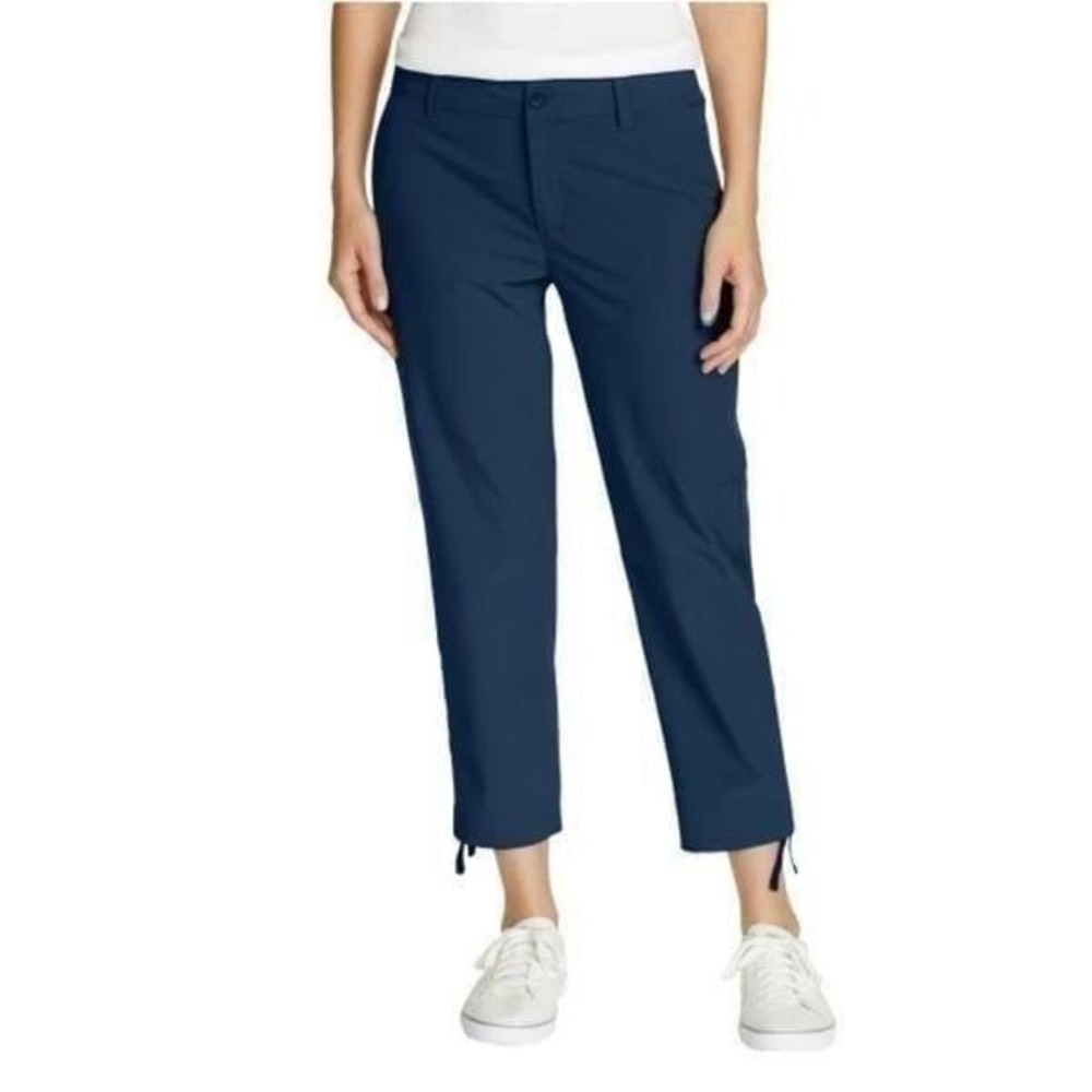 Eddie Bauer Navy Cropped Ankle Pants